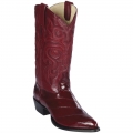 New Arrivals Los Altos Men's Burgundy Eel Cowboy Boots J-Toe | Burgundy
