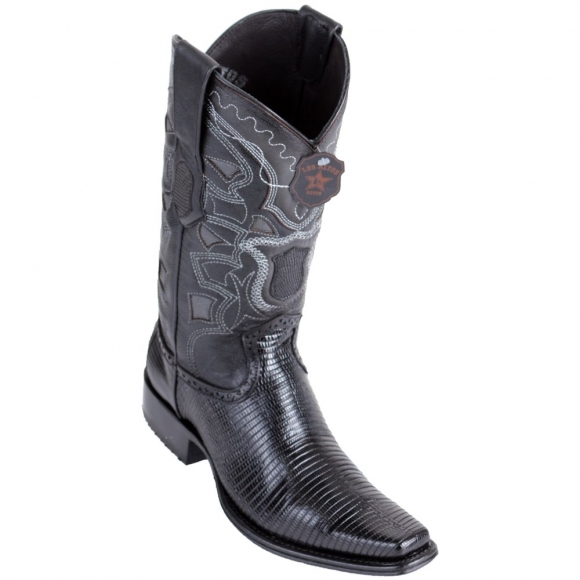 New Arrivals Los Altos Men's Black Lizard Skin Boots | Black