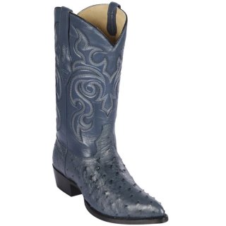 New Arrivals Los Altos Men's Blue Ostrich Cowboy Boots J-Toe | Blue Jean