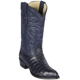 New Arrivals Los Altos Men's Navy Blue Crocodile Cowboy Boots | Navy Blue