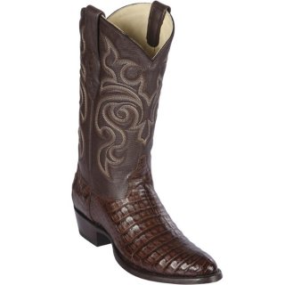 New Arrivals Los Altos Men's Mens Brown Caiman Boots R-Toe | Brown