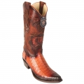 New Arrivals Los Altos Men's Faded Cognac Caiman Snip Toe Cowboy Boot | Cognac