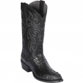 New Arrivals Los Altos Men's Hornback Caiman Boots Round Toe | Black