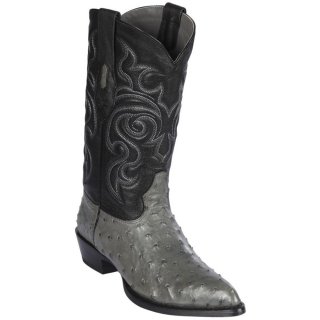 New Arrivals Los Altos Men's Grey Ostrich Cowboy Boots J-Toe | Grey