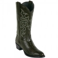 New Arrivals Los Altos Men's Ostrich Leg Olive Green Cowboy Boots R-Toe | Olive Green