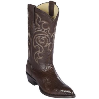 New Arrivals Los Altos Men's Lizard Teju Brown Cowboy Boots J-Toe | Brown