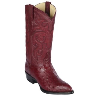 New Arrivals Los Altos Men's Burgundy Ostrich Cowboy Boots J-Toe | Burgundy