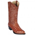 New Arrivals Los Altos Men's Cognac Caiman Tail Western Boots | Cognac
