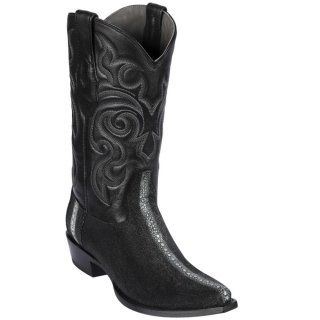 New Arrivals Los Altos Men's Stingray Full Stone Snip Toe Boots | Black