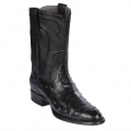 New Arrivals Los Altos Men's Ostrich Roper Western Boots | Black