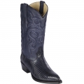 New Arrivals Los Altos Men's Lizard Cowboy Boots J-Toe Navy Blue | Navy Blue