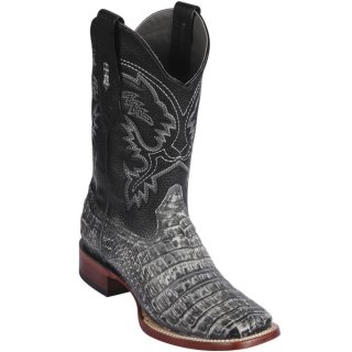 New Arrivals Los Altos Men's Sahara Rustic Black Square Toe Boots | Rustic Black