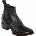 New Arrivals Los Altos Men's Mens Short Black Ostrich Boots | Black