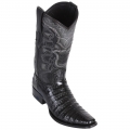 New Arrivals Los Altos Men's Caiman European Toe Cowboy Boots | Black