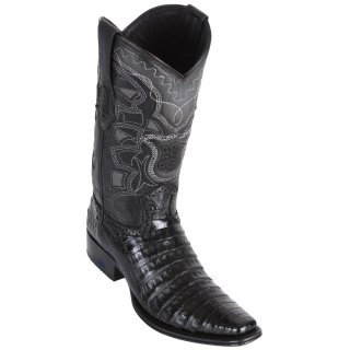 New Arrivals Los Altos Men's Caiman European Toe Cowboy Boots | Black