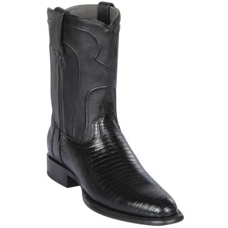New Arrivals Los Altos Men's Lizard Roper Boots | Black