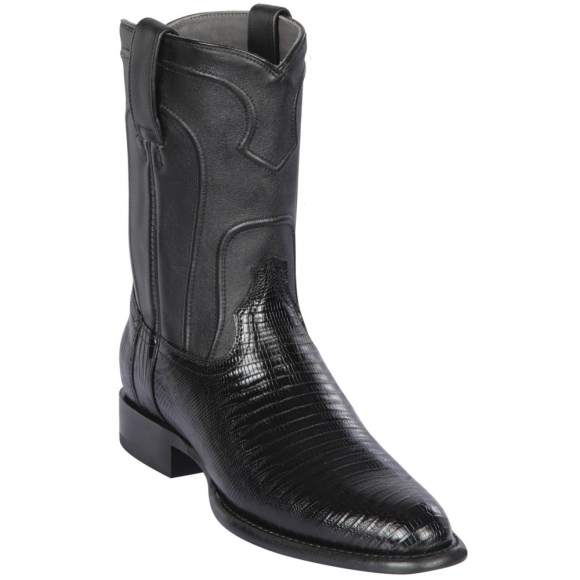 New Arrivals Los Altos Men's Lizard Roper Boots | Black