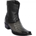 New Arrivals Los Altos Men's Short Ankle Grey Caiman Boots - European Toe | Gray