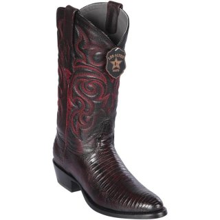 New Arrivals Los Altos Men's Black Cherry Lizard Skin Western Boots | Black Cherry
