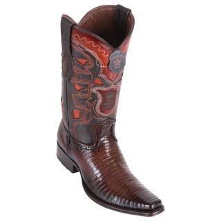 New Arrivals Los Altos Men's Lizard Teju European Toe Boots - Faded Brown | Faded Brown
