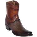 New Arrivals Los Altos Men's Brown Smooth Ostrich Short Cowboy Boots | Brown