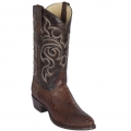 New Arrivals Los Altos Men's Brown Ostrich Leg Cowboy Boots R-Toe | Brown