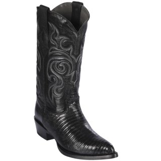 New Arrivals Los Altos Men's Black Lizard Cowboy Boots J-Toe | Black
