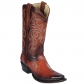 New Arrivals Los Altos Men's Teju Lizard Snip Toe Boots | Burnish Cognac