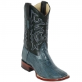 New Arrivals Los Altos Men's Blue Square Toe Ostrich Leg Boots | Blue