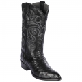 New Arrivals Los Altos Men's Black Ostrich Cowboy Boots | Black