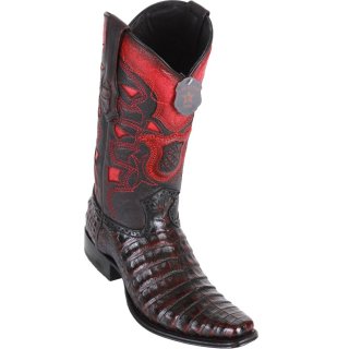 New Arrivals Los Altos Men's Caiman European Toe Black Cherry Western Boots | Black Cherry