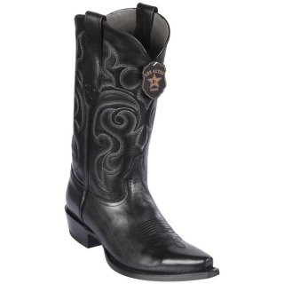 New Arrivals Los Altos Men's Black Snip Toe Cowboy Boots | Black