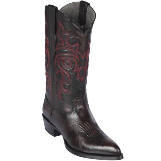 New Arrivals Los Altos Men's Black Cherry Goat Cowboy Boots J-Toe | Black Cherry
