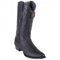 New Arrivals Los Altos Men's Sharkskin Round Toe Cowboy Boots | Black