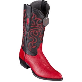 New Arrivals Los Altos Men's Smooth Ostrich Red Cowboy Boots | Red