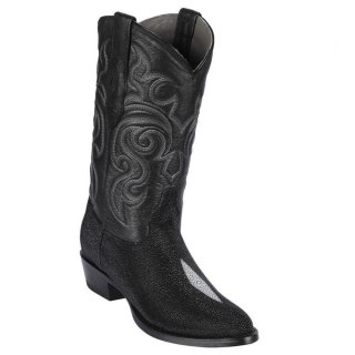 New Arrivals Los Altos Men's Single Stone Stingray Cowboy Boots | Black
