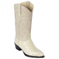 New Arrivals Los Altos Men's Winter-White Ostrich Cowboy Boots | Winter-White