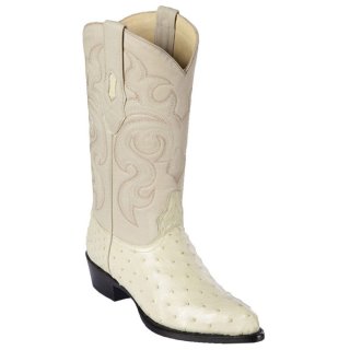 New Arrivals Los Altos Men's Winter-White Ostrich Cowboy Boots | Winter-White