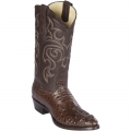 New Arrivals Los Altos Men's Brown Caiman Horn-Back R-Toe Western Boots | Brown