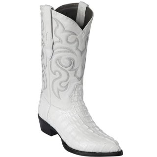 New Arrivals Los Altos Men's White Crocodile Boots | White