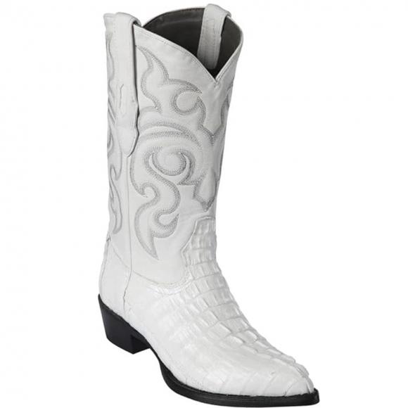 New Arrivals Los Altos Men's White Crocodile Boots | White
