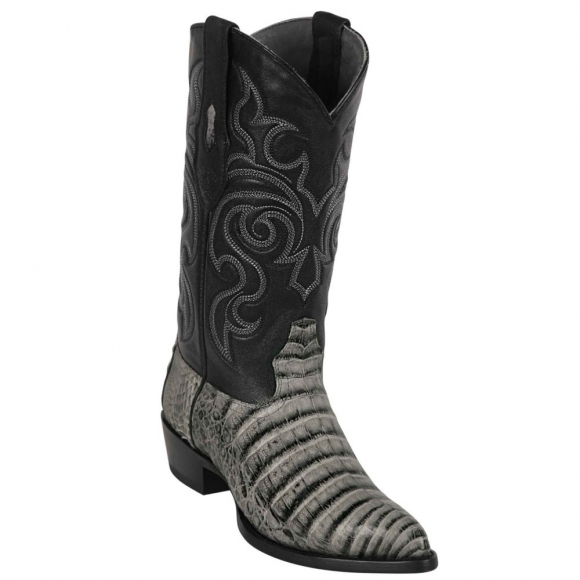 New Arrivals Los Altos Men's Mens Belly Caiman Cowboy Boots J-Toe | Porto Grey
