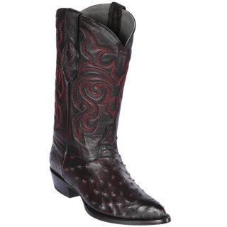 New Arrivals Los Altos Men's Black Cherry Ostrich Boots J-Toe | Black Cherry