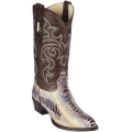 New Arrivals Los Altos Men's Natural Ostrich Leg Cowboy Boots | Natural