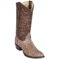 New Arrivals Los Altos Men's Moka Ostrich Boots R-Toe | Moka