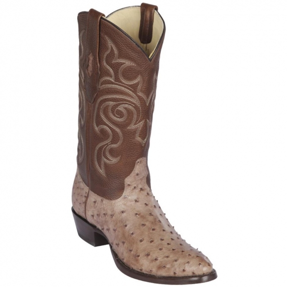 New Arrivals Los Altos Men's Moka Ostrich Boots R-Toe | Moka