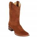 New Arrivals Los Altos Men's Square Toe Cowboy Suede Boots Cognac | Cognac
