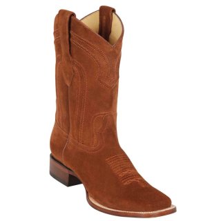 New Arrivals Los Altos Men's Square Toe Cowboy Suede Boots Cognac | Cognac