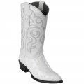 New Arrivals Los Altos Men's White Ostrich Cowboy Boots | White