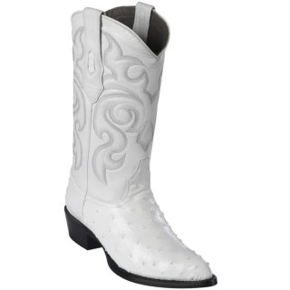 New Arrivals Los Altos Men's White Ostrich Cowboy Boots | White